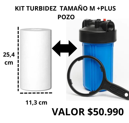 KIT TURBIDEZ TAMAÑO M +PLUS (POZO) 4,5"X10"
