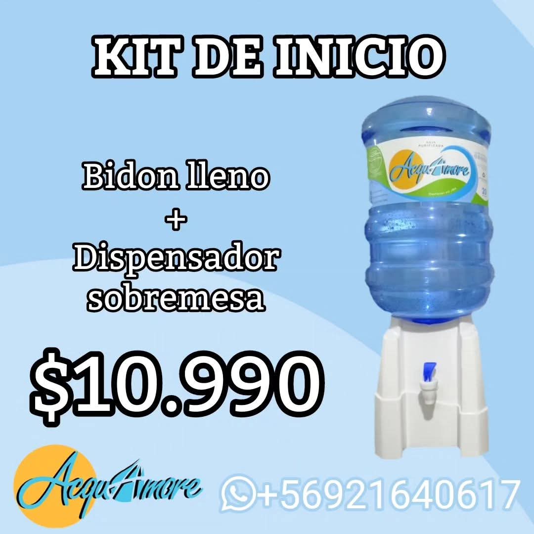 KIT DISPENSADOR SOBREMESA +1 BOTELLON LLENO