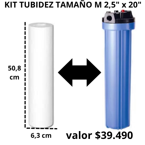 KIT TURBIDEZ TAMAÑO M 2,5"X20"