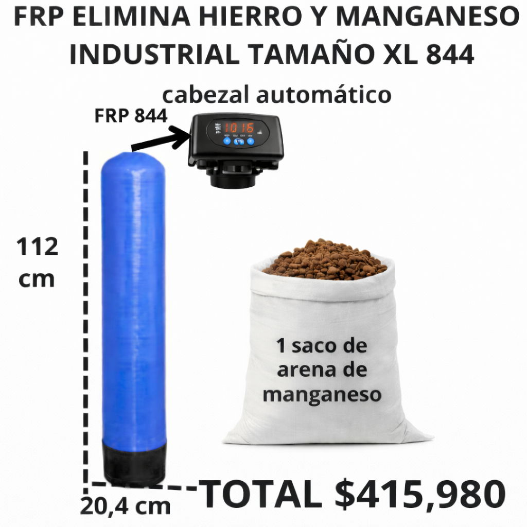 FRP ELIMINA HIERRO Y MANGANESO INDUSTRIAL TAMAÑO XL 844