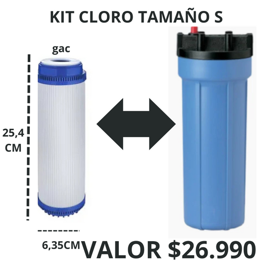 KIT CLORO TAMAÑO S (GAC) 2,5"X10"