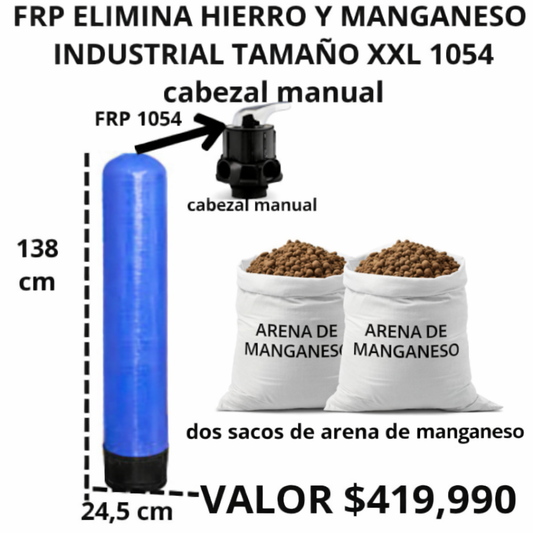 KIT ELIMINA HIERRO Y MANGANESO INDUSTRIAL 1054