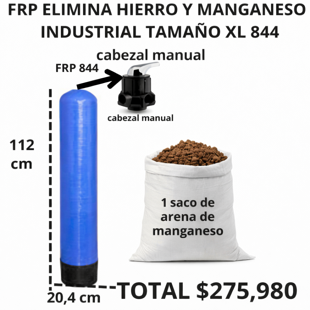 FRP ELIMINA HIERRO Y MANGANESO INDUSTRIAL TAMAÑO XL 844